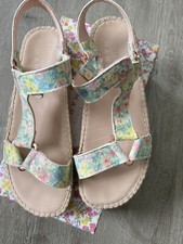 Manebi Womens LoveShackFancyHiking Espadrilles Rainbow Skies New, Size 40