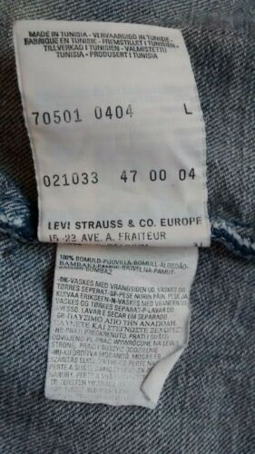 VINTAGE LEVIS 70501 LARGE TYPE I 1 506 XX DENIM TRUCKER JACKET PRE LVC 90s Y2K - Picture 7 of 12