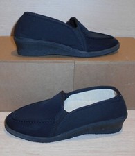 DAVEMA SHOES SLIPPERS MOCCASINS WOMEN SIZE 37 BLACK REHABILITATION FATIGUE