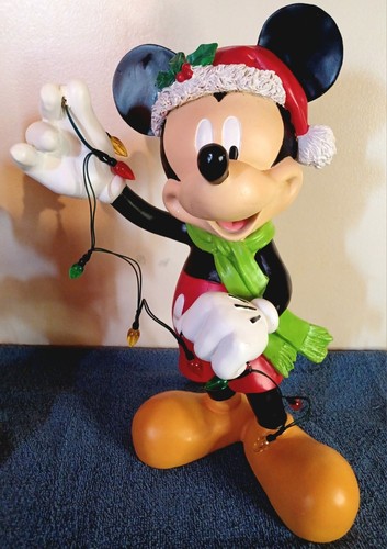 Enesco Disney Showcase Christmas Santa MICKEY & MINNIE Mouse LIGHTED Figurine - Picture 3 of 19