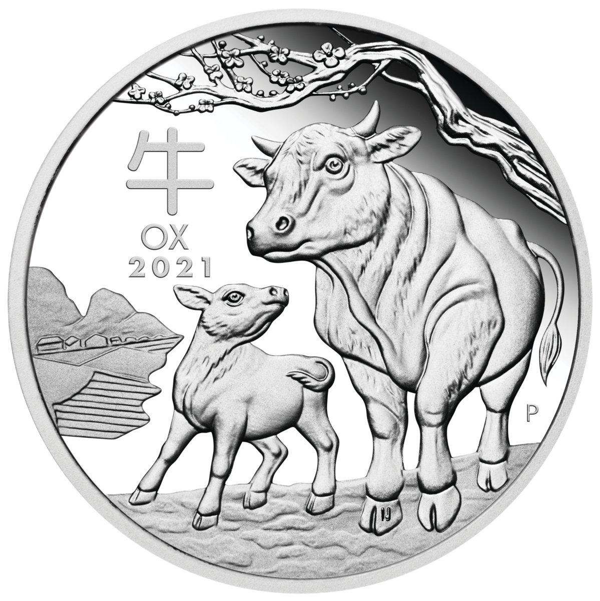 2021 Australia PROOF Lunar Year of the Ox 1oz Silver $1 Coin