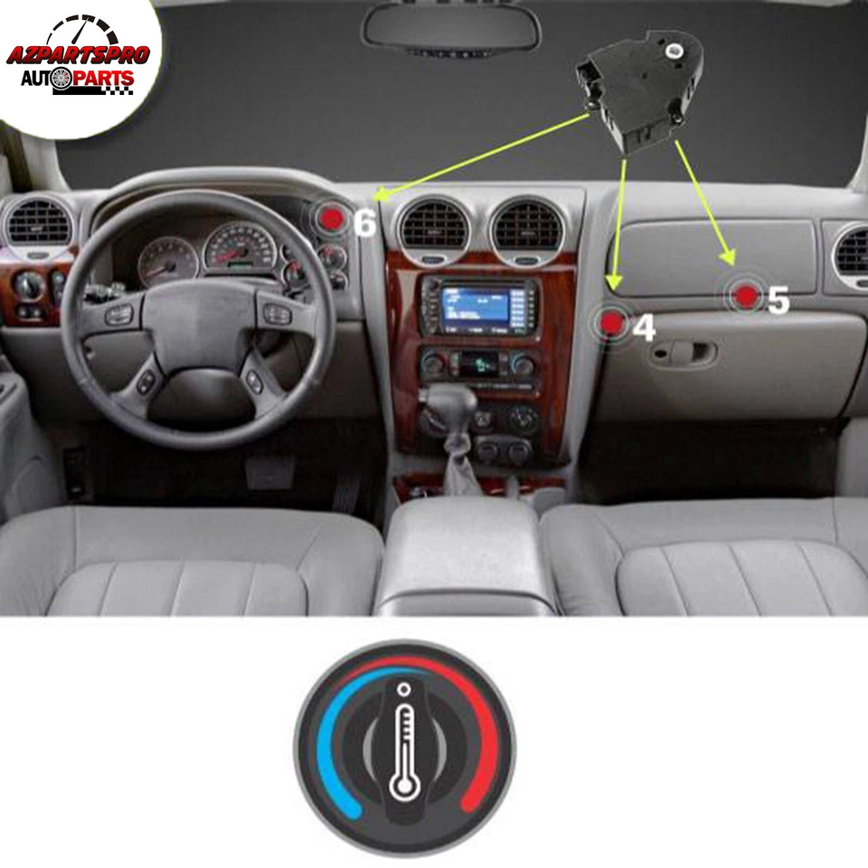 Actuador de puerta 604-106 calentador mezcla de aire para GMC Sierra Chevy Silverado 1500 2500 Foto 4 de 4