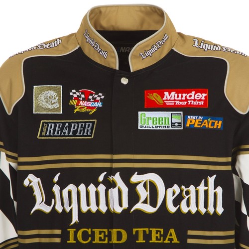 Authentic 2025 Nascar 66 Liquid Death Iced Tea Cotton Twill Full Snap Jacket - Picture 7 of 7
