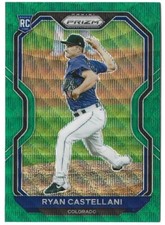 Ryan Castellani ROOKIE 2021 Panini Prizm Green Wave Tier I Parallel #91 Rockies