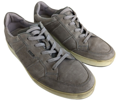 Ecco Jack Mens Size 43 9-9.5 Taupe Casual Walking Comfort Sneakers Shoes