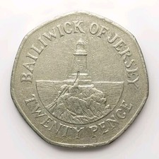 Bailiwick Of Jersey 20 Pence 2002 Copper-nickel Coin Lighthouse Z637