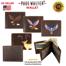 Men  s Hunter Leather Bifold Wallet   RFID Blocking Slim Everyday Wallet