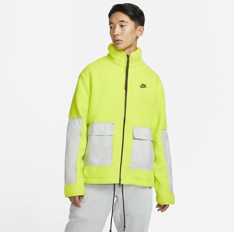 nike green fleece jacket