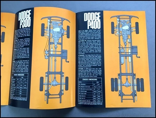 1970 Dodge Forward Control Van P200 P300 P400 Vintage Sales Brochure Catalog - Image 3 of 4