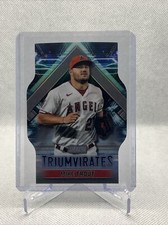 2023 Topps Stadium Club Baseball Mike Trout #26 Triumvirates Die Cut Angels SP