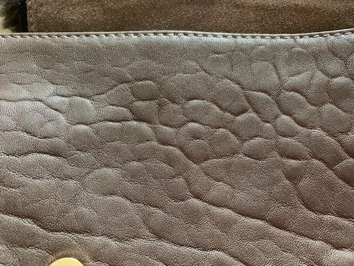 Italian Brown Via Repubblica Lambskin Fur Shearling Leather Suede Backback - Picture 12 of 12
