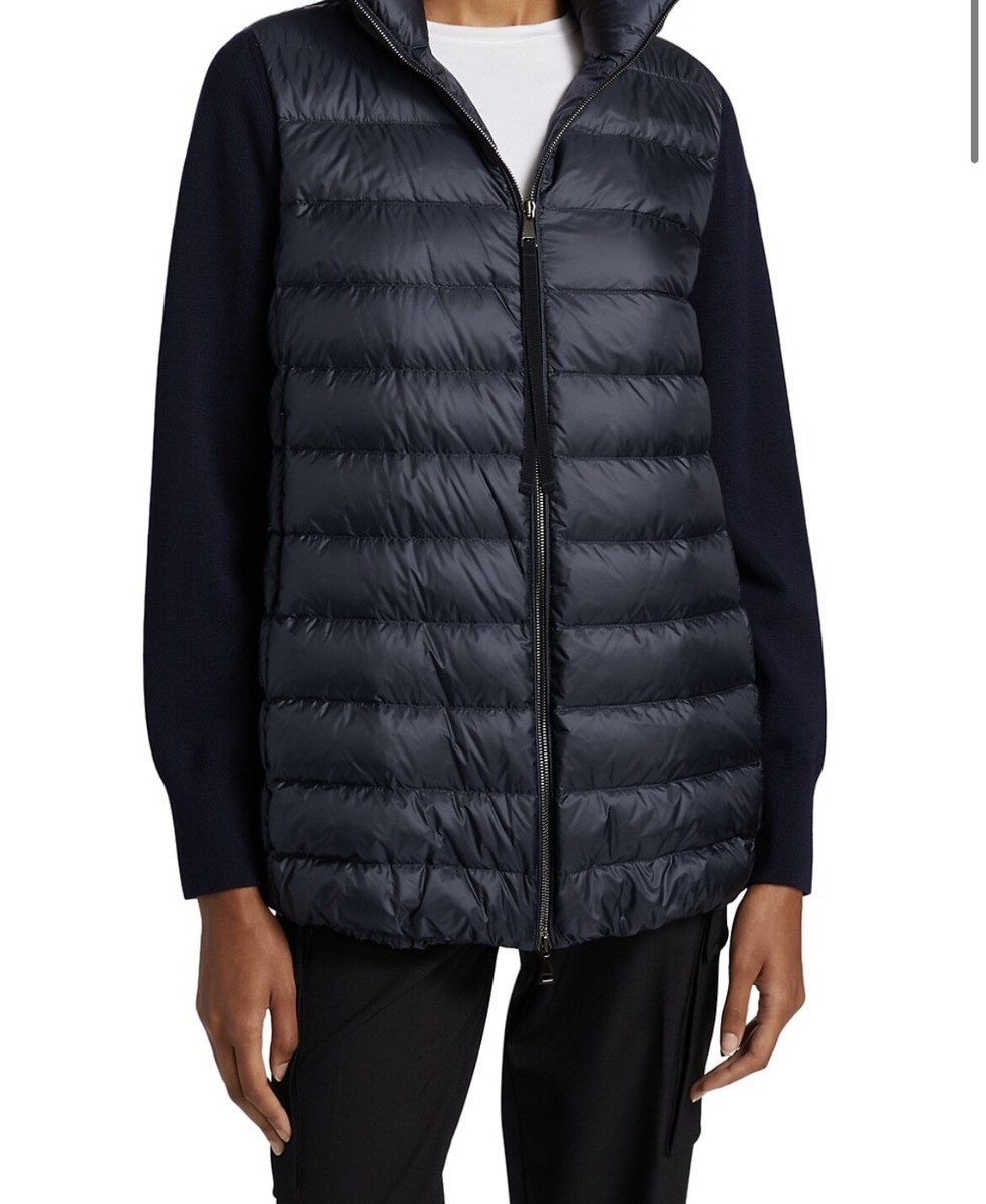 Brand New with Tags Moncler Knit-Sleeve Down Cardigan Zip Up Brand New with Tags Moncler Knit-Sleeve Down Cardigan Zip Up