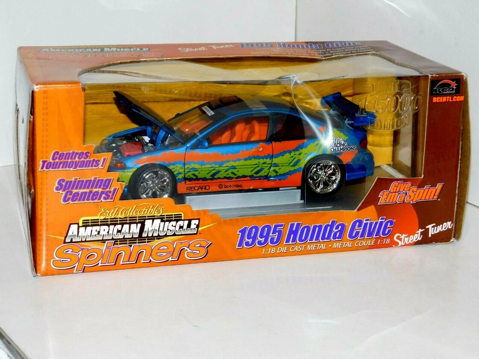 Honda Civic 1995 Street Tuner  33702 Ertl American Muscle 1:18 - Image 3 of 4