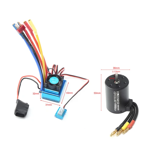 3650 Brushless Motor 4300KV with 45A Brushless  Heat Sink Programming D3H8 - Picture 10 of 10