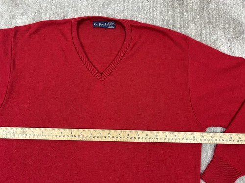 Vintage PAR FOUR Sweater Mens Extra Large 46-48 Red Acrylic Golf - Picture 4 of 11