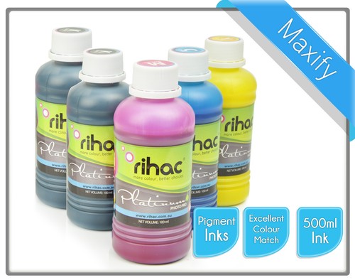 Rihac Pigment Inks for Canon Maxify PGI1600 PGI2600 Cartridge MB2760 MB5460 CISS - Picture 3 of 3
