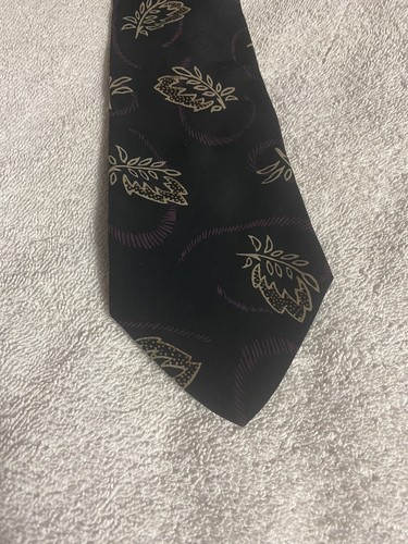 KETCH Paisley Neck Tie Black/purple/Taupe 59 Inches - Picture 2 of 6