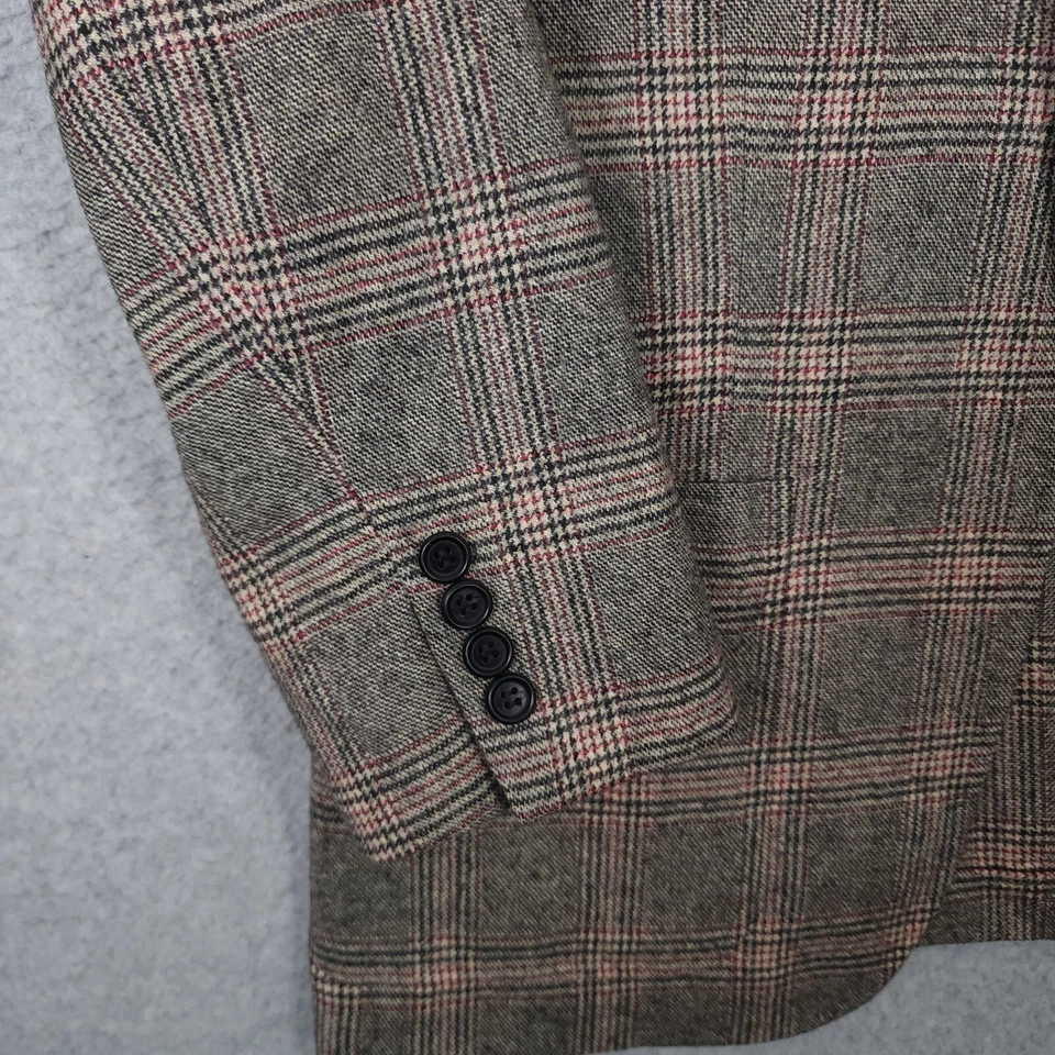 Paul Smith Jacket Mens 36 Plaid Wool Blend Sport Coat Blazer Single Button - Image 4 of 4