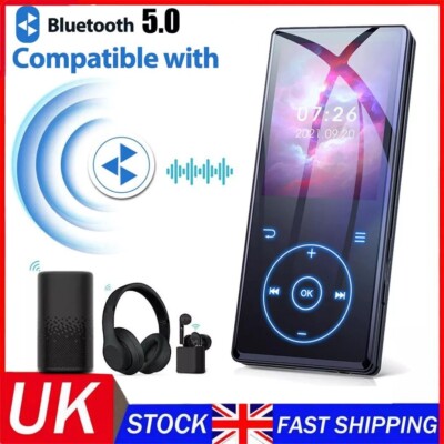Bluetooth-Unterstützung 128 GB MP4/MP3 verlustfreier Musik-Player FM Radio Recorder Sport UK