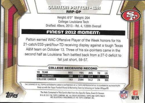 NFL RPA Jersey Auto Rookie Card ~ You Pick! ~ Free Shipping and Discounts! - Picture 15 of 100