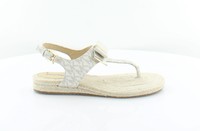 Michael Michael Kors Meg Thong Beige Womens Shoes Size 5.5 M Sandals Msrp $99 on sale Michael Michael Kors Meg Thong Beige Womens Shoes Size 5.5 M Sandals Msrp $99 on sale