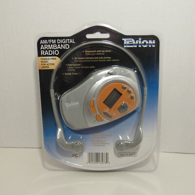 Tevion AM/FM Digital Armband Radio Model: 3473, For Athletics, Earphone, Belt 