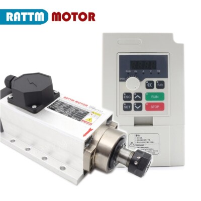 Square 2.2KW ER20 CNC Router Milling Kit Air cooled Spindle Motor 220V + VFD