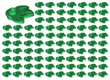 ☀️NEW LEGO 100x BRIGHT GREEN Plant Plate, Round 1 x 1 with 3 Leaves tree leaf