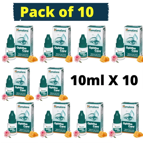 10 Packs X Himalaya OPTHACARE Eye Drops (10 ml) Each Opthacare | Free Ship