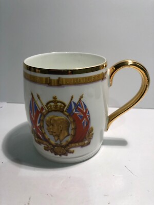 1935 Taylor & Kent Porzellan Silber Jubiläum Becher für König George V
