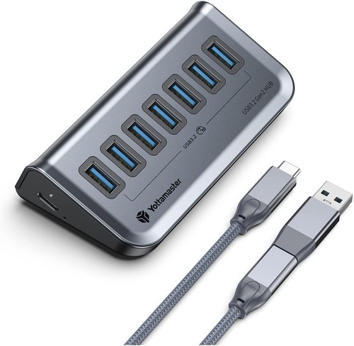 Yottamaster 7 Ports Type C Hub USB3.2 Data Splitter Cable For PC Laptop 10Gbps - Afbeelding 8 van 9