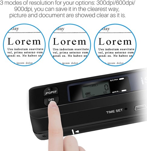 900DPI Portable Handheld Photo Scanner A4 Document LCD Digital Color Scanning - Picture 4 of 10