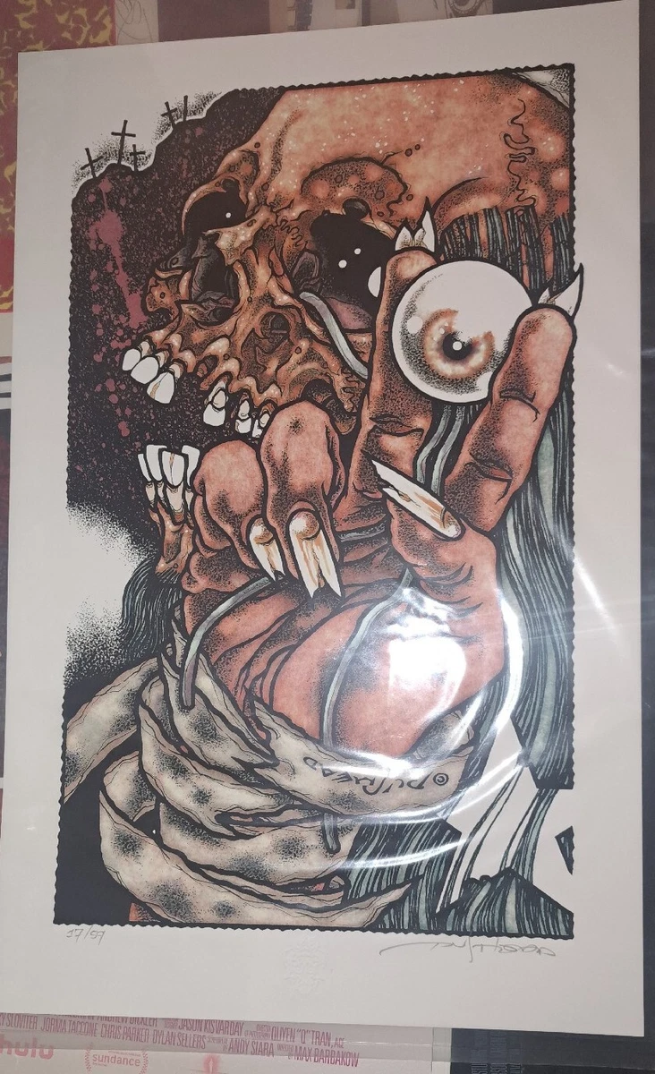 PUSHEAD MISSING PEACE PRINT 00/57 mettalica Poster Signed Embossed Misfits