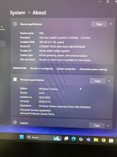 MSI GE66 Raider 15.6" 1TB SSD, Intel Core i7-12700H, 2.70GHz, 16GB RAM, RTX 3070 - Afbeelding 8 van 11