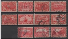 United States 1913 PARCEL POST Stamps Q1-Q6 Q8 (2 copies) Q10 Q11 Q12