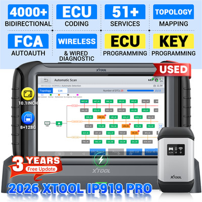USED XTOOL IP919 PRO OBD2 Bidirectional Diagnostic Scanner ECU Programming Tool