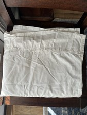 Pottery Barn Organic Cotton KING Flat Sheet Off White Beige