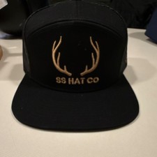 SS Hat Co Black Mesh Back Trucker Snapback Ha...