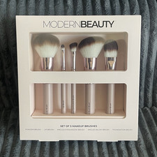 MODERN BEAUTY White Makeup Brush Set - 5 Piec...