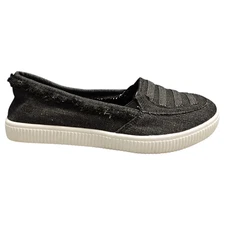 Comfortview The Analia Sneakers Womens US 9 Black Denim Casual Comfort Slip-On