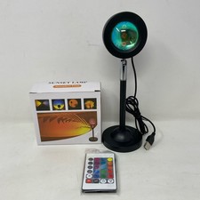 Tsrarey Sunset Lamp Projector RGB w/Remote, Black, 10in USB