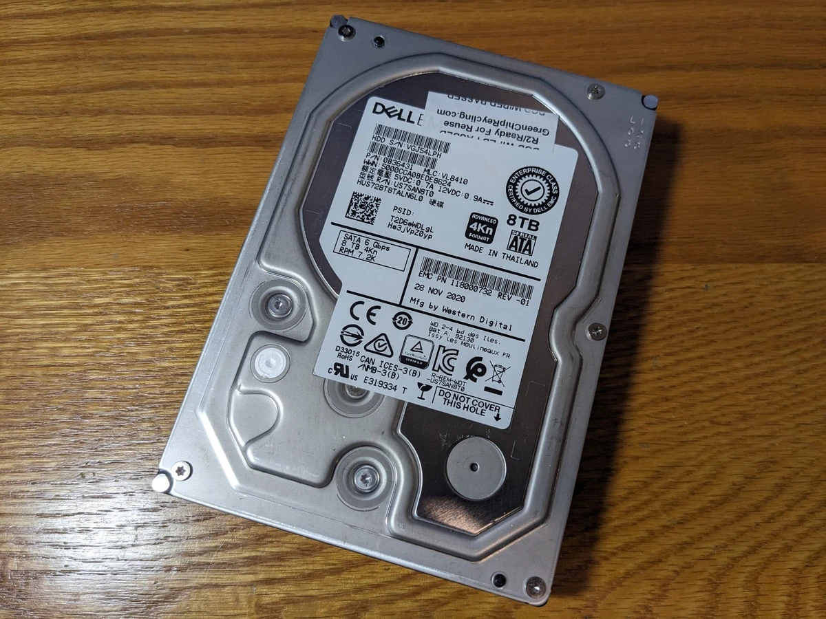 Western Digital Internal Hard Disk Drives 8 TB Storage Capacity