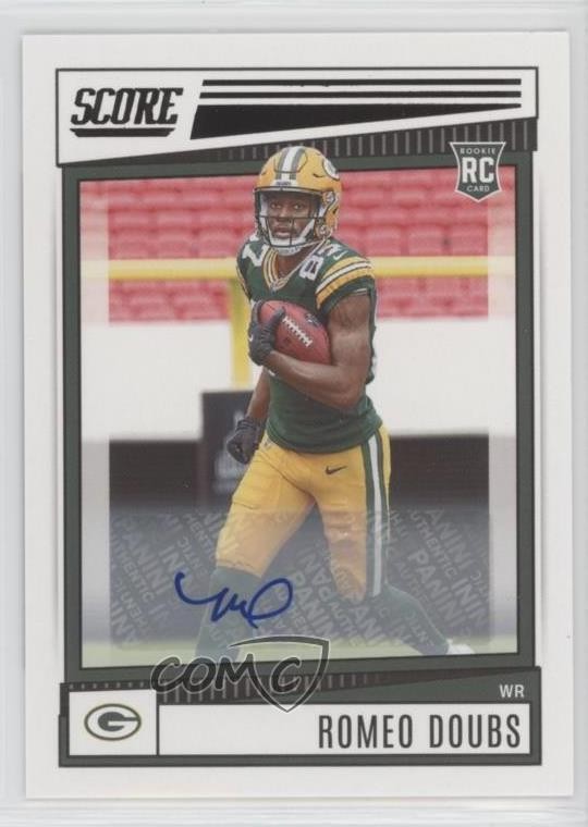 2022 Score Rookies Signatures Romeo Doubs #389 Rookie Auto RC 11p9