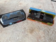 McFarlane Toys DC Multiverse Batcycle and 1960s Batmobile details below