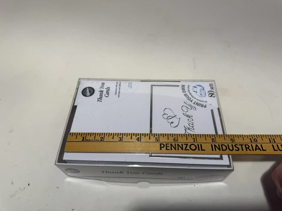 160 威尔顿婚礼白色感谢卡“甜心”打印您自己的 — 第 3/3 张图片