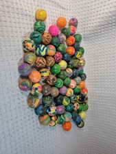 Vintage Colorful Rubber Bouncy Balls. Lot Of 75