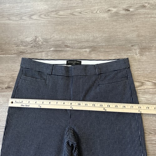 Banana Republic Sloan Pant Womens 6 Navy Pinstripe Slim Ankle Length - Picture 7 of 14