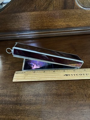 Signed Stained Glass Kaleidoscope Triangular Prism