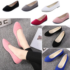 WOMENS LADIES SLIP ON BALLERINAS FLAT PUMPS BALLET COMFY WOMEN SHOES SIZE