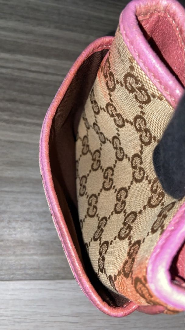 GUCCI Shoulder Bag GG Pattern Canvas Leather Pink Beige Shoulder Bag C-251215-14 thumbnail 11